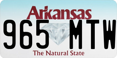 AR license plate 965MTW