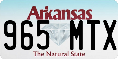 AR license plate 965MTX
