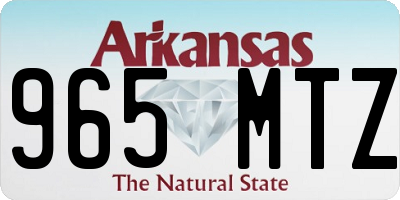 AR license plate 965MTZ