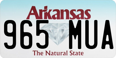AR license plate 965MUA