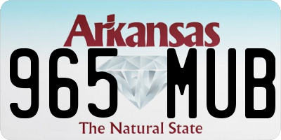 AR license plate 965MUB