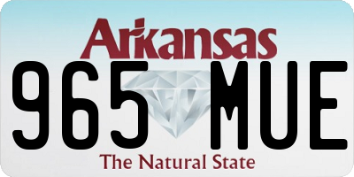 AR license plate 965MUE