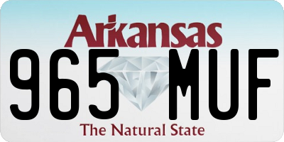 AR license plate 965MUF