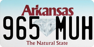 AR license plate 965MUH
