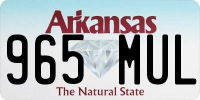 AR license plate 965MUL