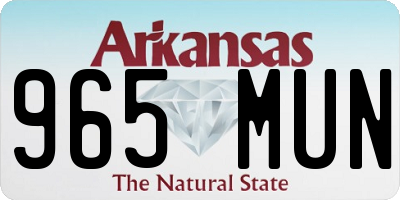 AR license plate 965MUN