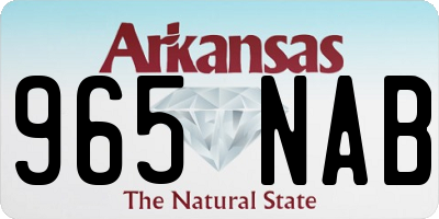 AR license plate 965NAB