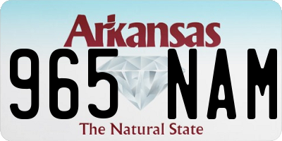AR license plate 965NAM