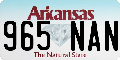 AR license plate 965NAN