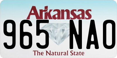 AR license plate 965NAO