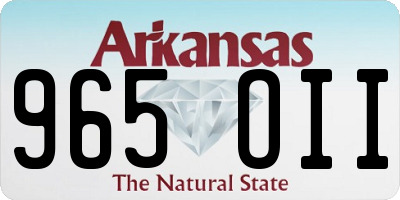 AR license plate 965OII