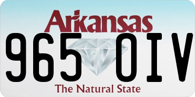 AR license plate 965OIV