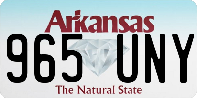AR license plate 965UNY