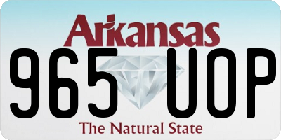 AR license plate 965UOP