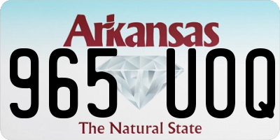 AR license plate 965UOQ