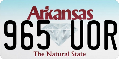 AR license plate 965UOR