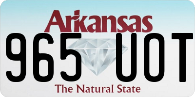 AR license plate 965UOT