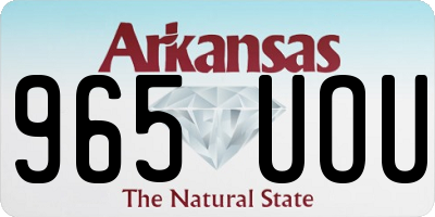 AR license plate 965UOU