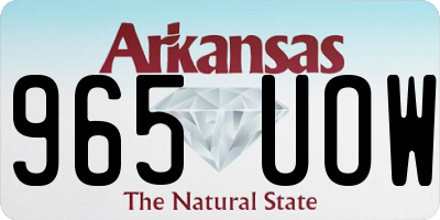 AR license plate 965UOW