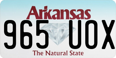 AR license plate 965UOX