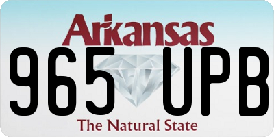 AR license plate 965UPB