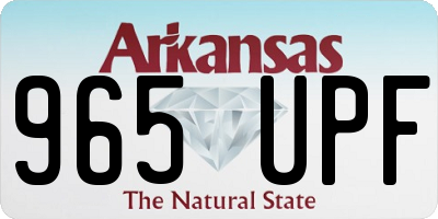 AR license plate 965UPF