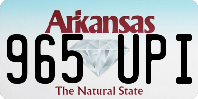 AR license plate 965UPI