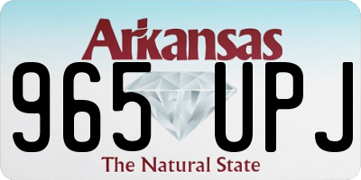 AR license plate 965UPJ