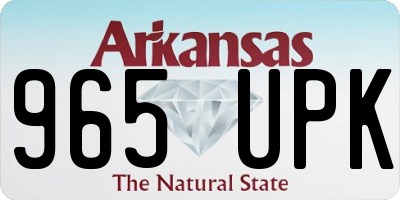 AR license plate 965UPK