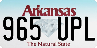 AR license plate 965UPL