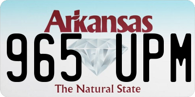 AR license plate 965UPM