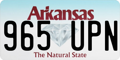 AR license plate 965UPN