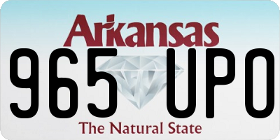 AR license plate 965UPO