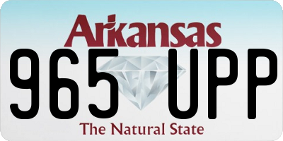 AR license plate 965UPP