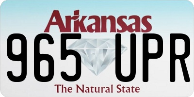 AR license plate 965UPR