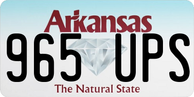 AR license plate 965UPS