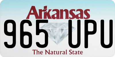 AR license plate 965UPU