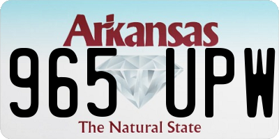AR license plate 965UPW