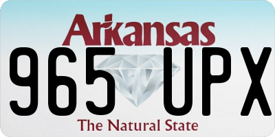 AR license plate 965UPX
