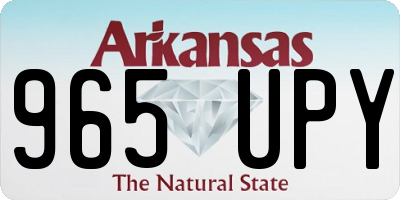 AR license plate 965UPY