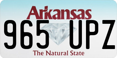 AR license plate 965UPZ