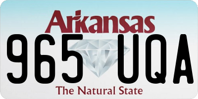 AR license plate 965UQA