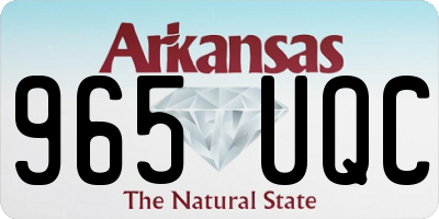 AR license plate 965UQC