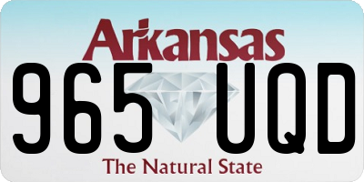 AR license plate 965UQD