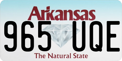AR license plate 965UQE