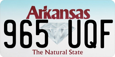 AR license plate 965UQF