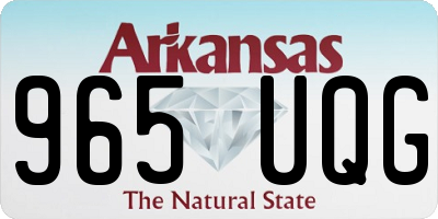 AR license plate 965UQG