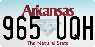 AR license plate 965UQH