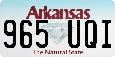 AR license plate 965UQI