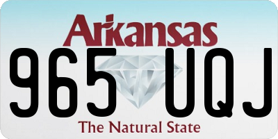 AR license plate 965UQJ